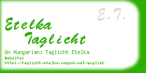 etelka taglicht business card